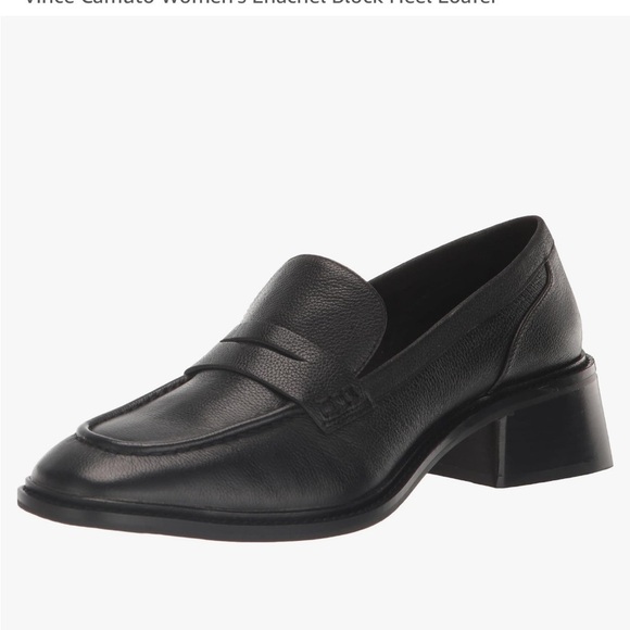 Vince Camuto Women's Enachel Block Heel Loafer size 6.5 leather preppy - Picture 1 of 8